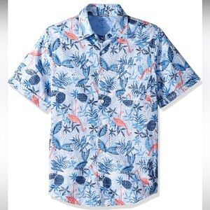 Izod saltwater relaxed, classics button up shirt dockside chambray NWT